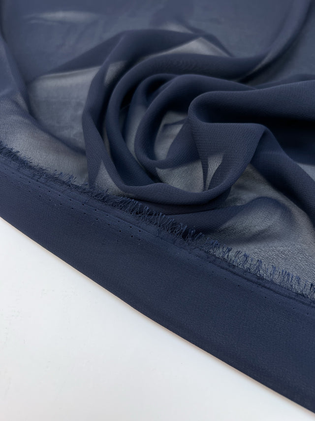 Blaues Crepe Polyamid Gewebe