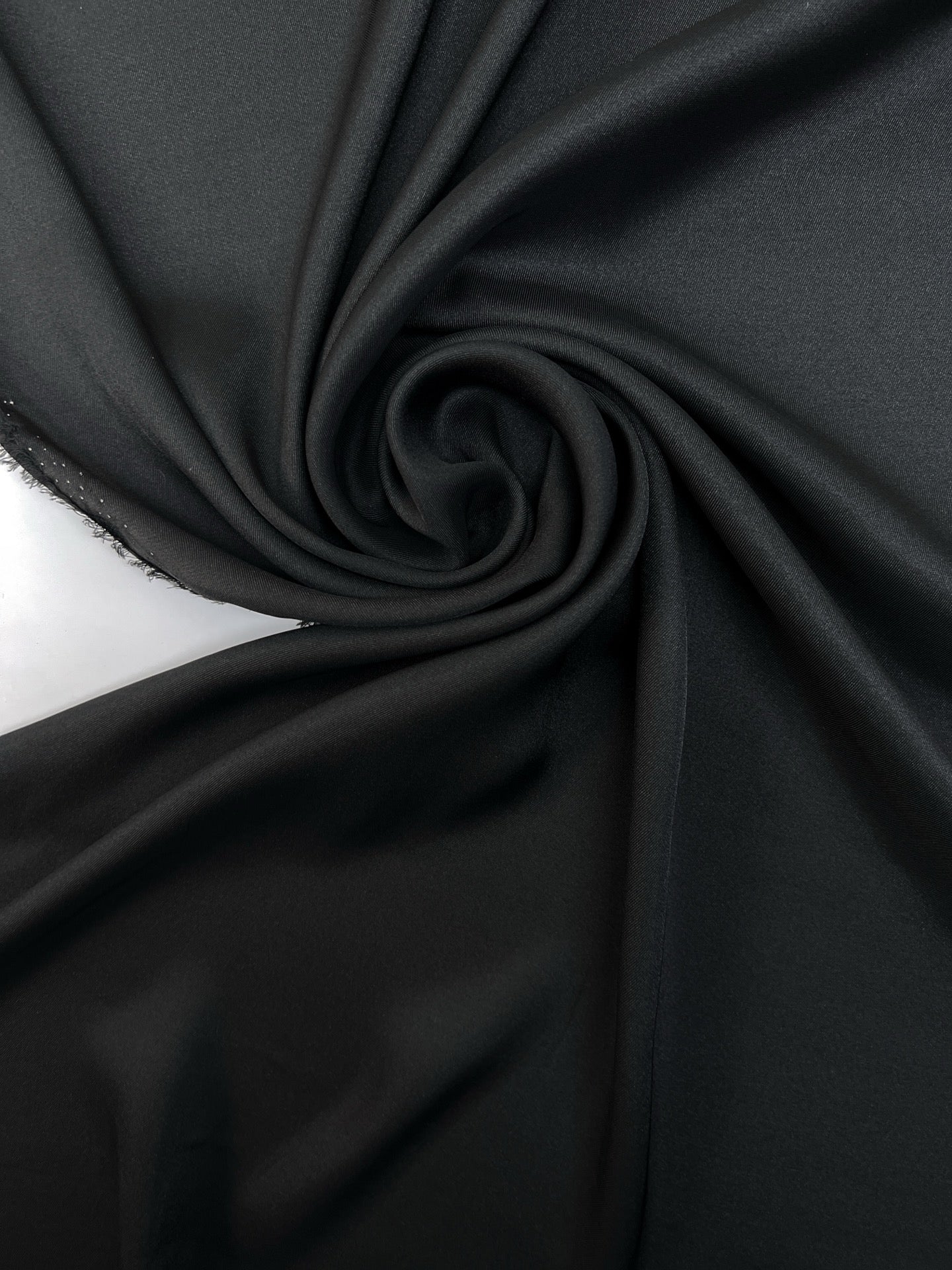 Schwarzer Mélange Polyamid Twill