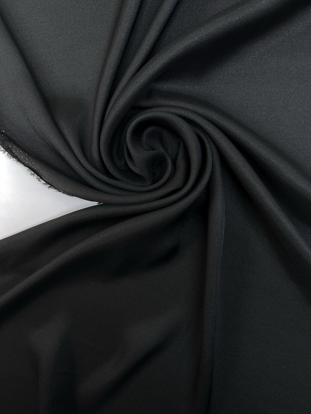 Tissu Sergé Noir Mélange Polyamide