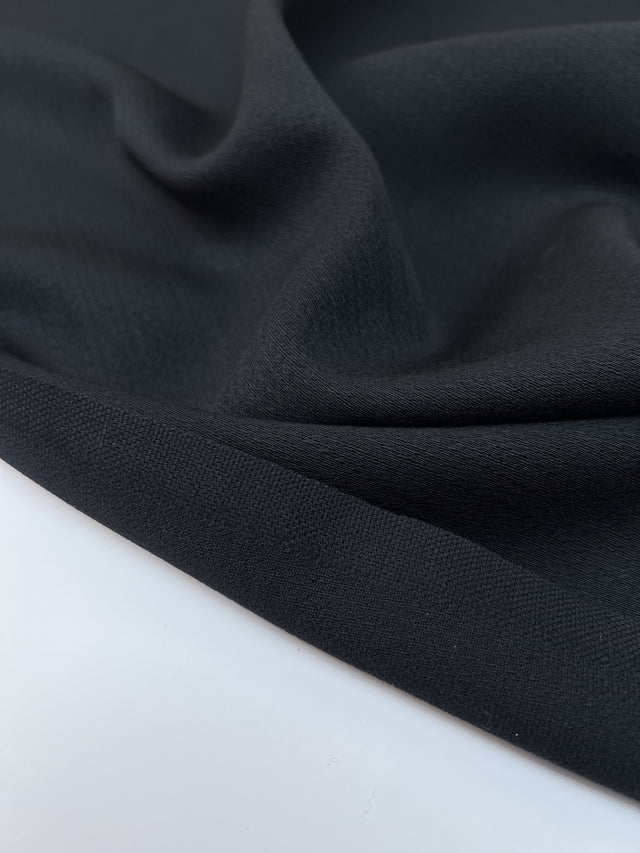 Laine combinée tissage crêpe bleu