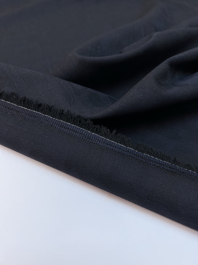 Laine Jacquard Abstrait Bleu Noir