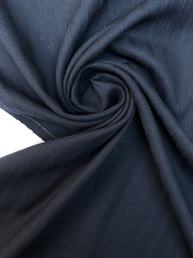 Tissu Jacquard Laine Nuances De Bleu