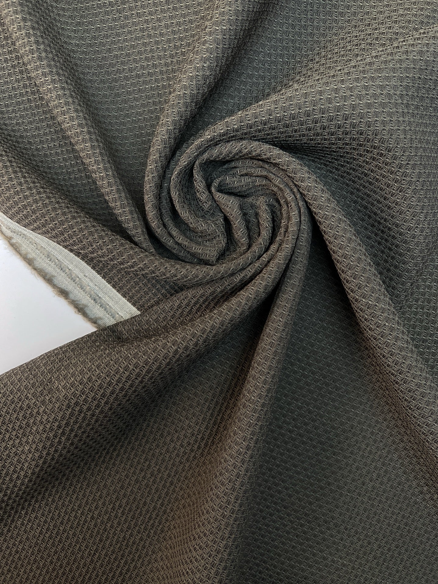 Grauer Wollstoff Mit Elastan