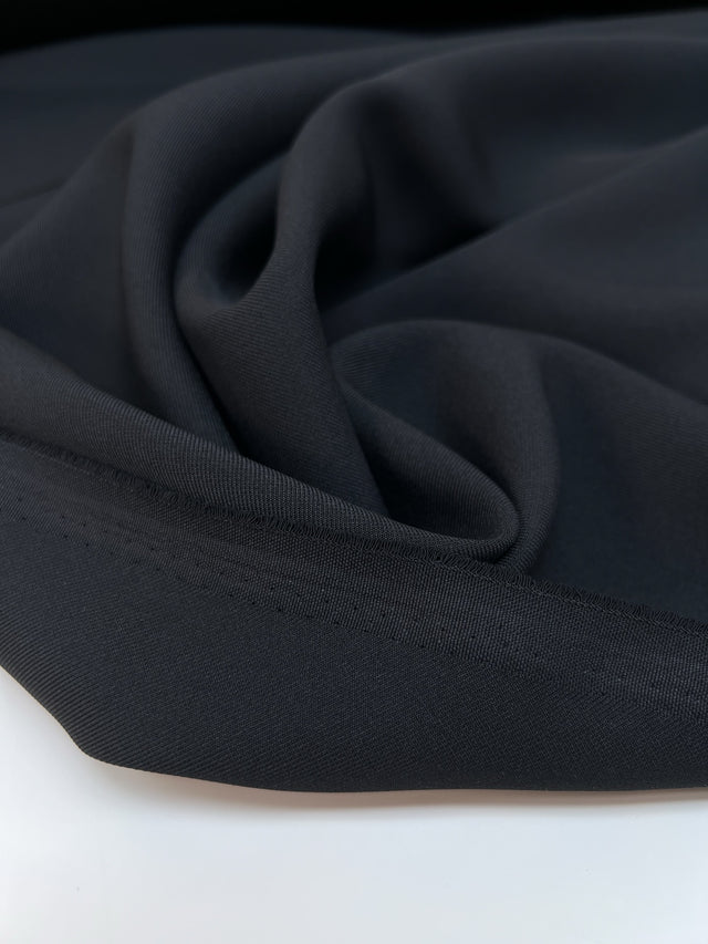 Tissu Sergé Noir Polyamide Costume