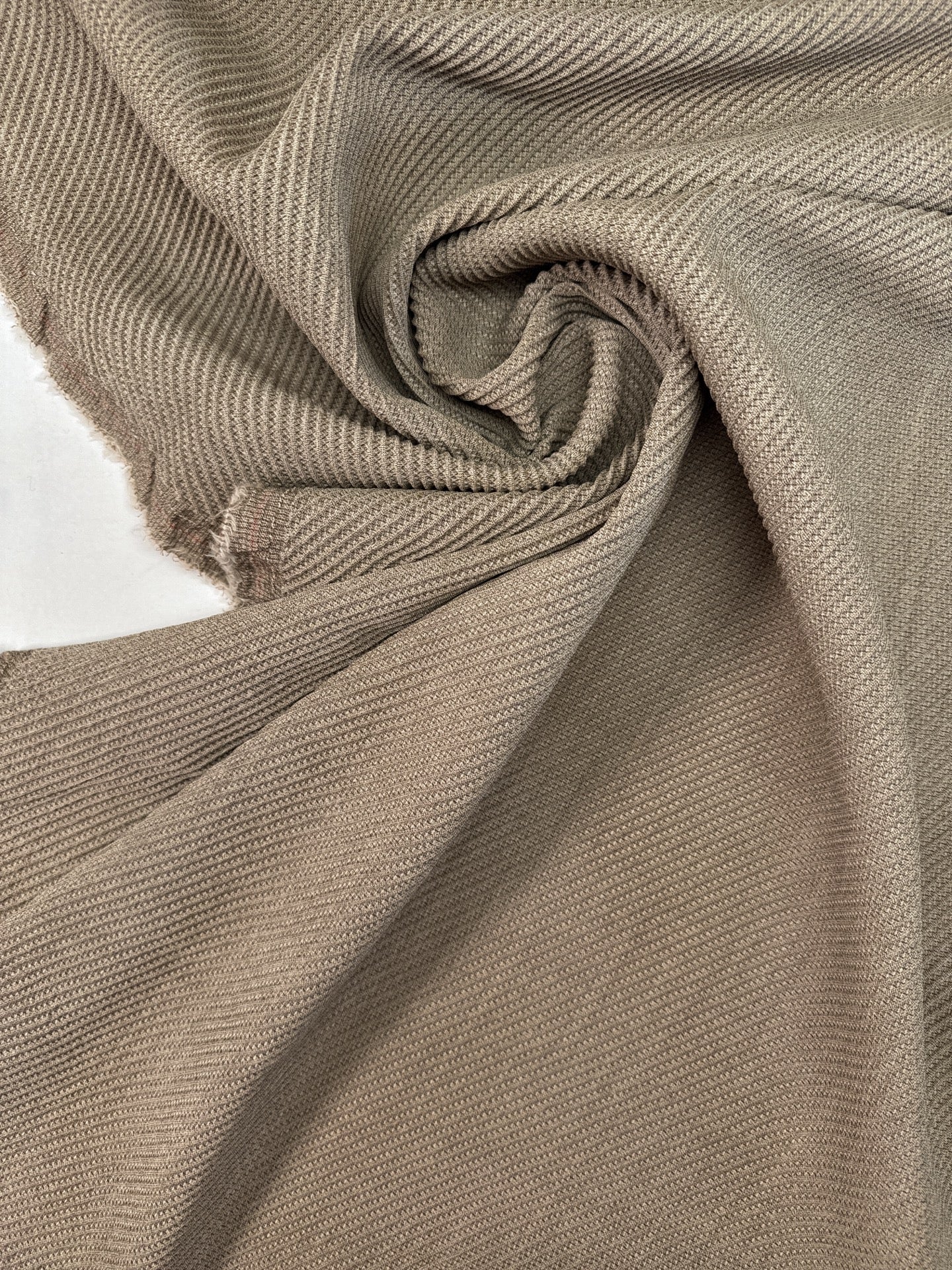 Beige Wool Blend Jacquard