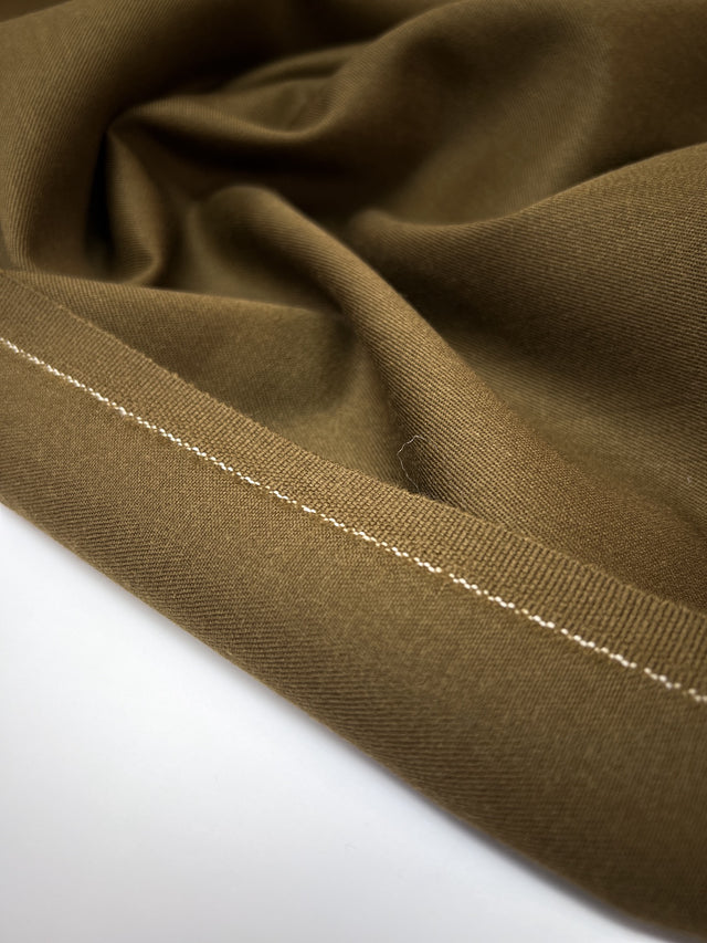 Brown Wool Crepe