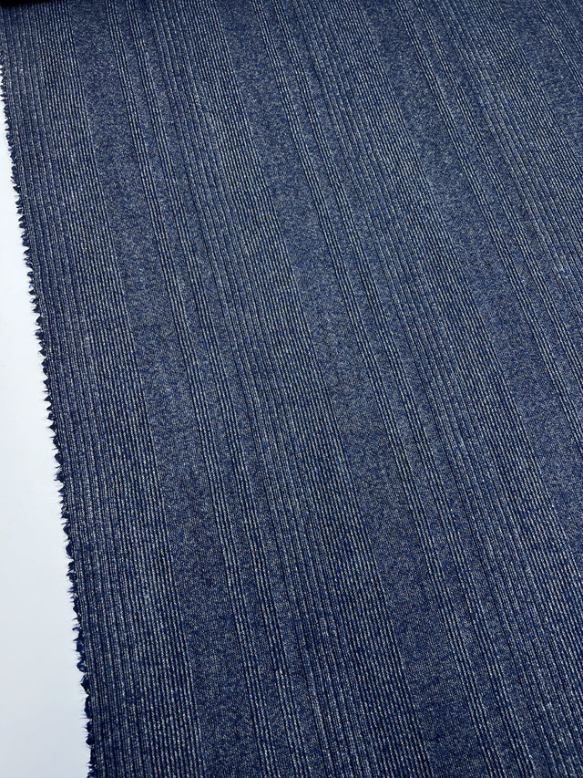 Melange Striped Wool Fabric Casualwear