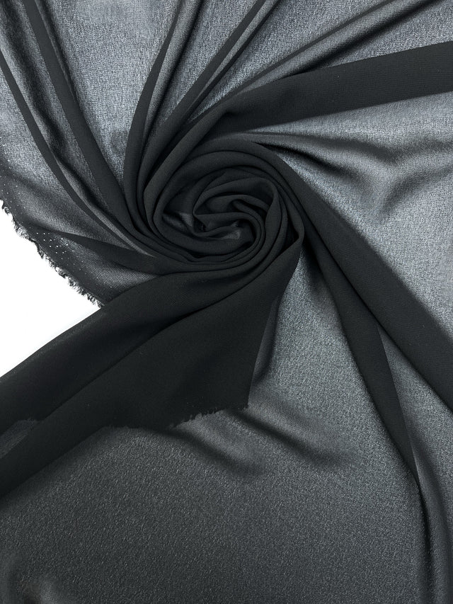 Tissu Crêpe Noir Polyamide
