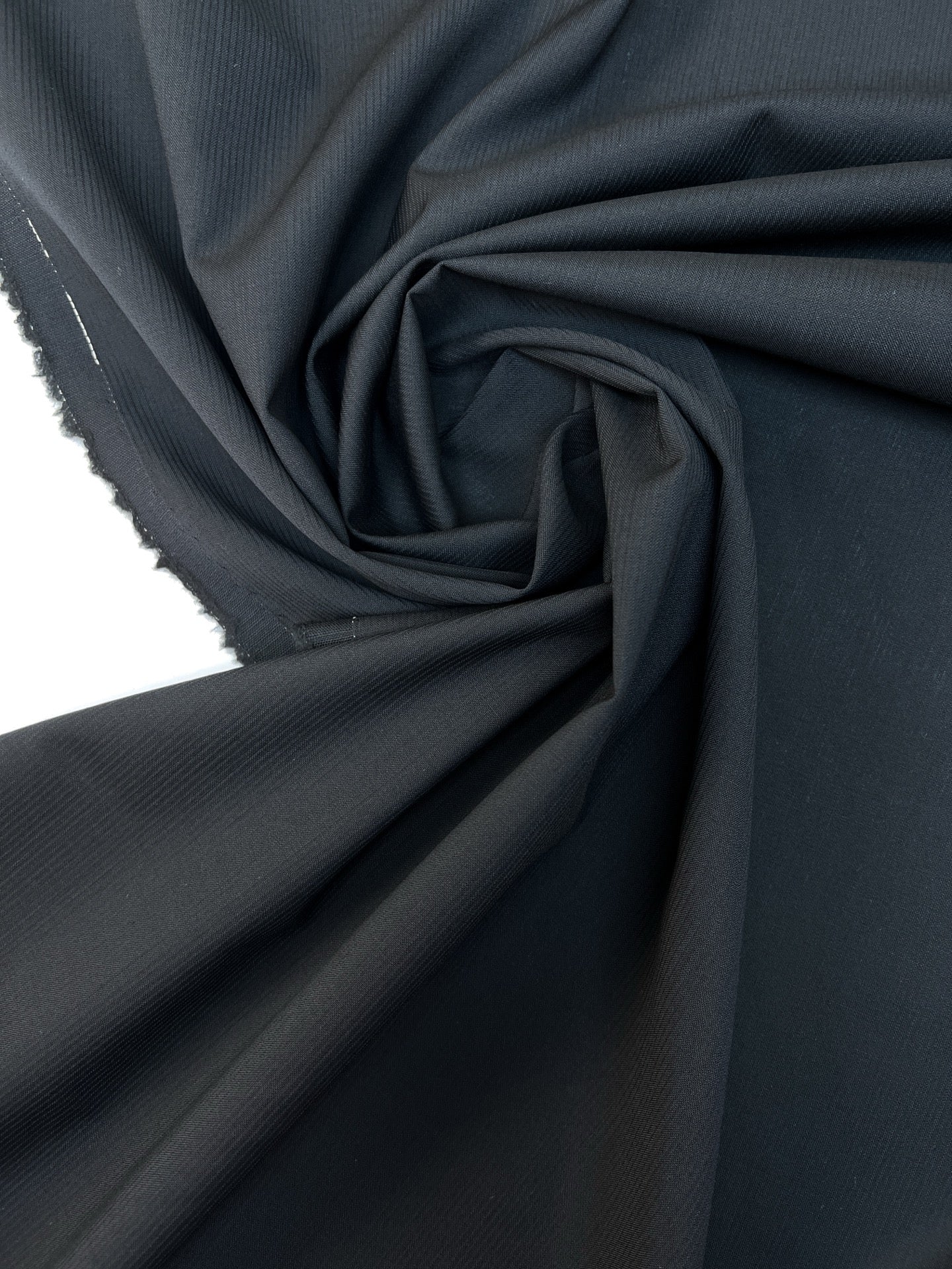 Tissu Laine Noir À Rayures