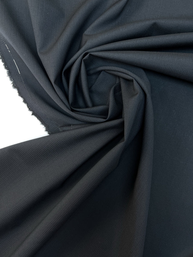 Tissu Laine Noir À Rayures