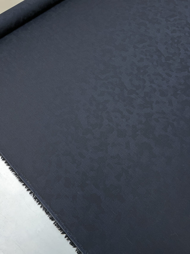 Laine Jacquard Abstrait Bleu Noir