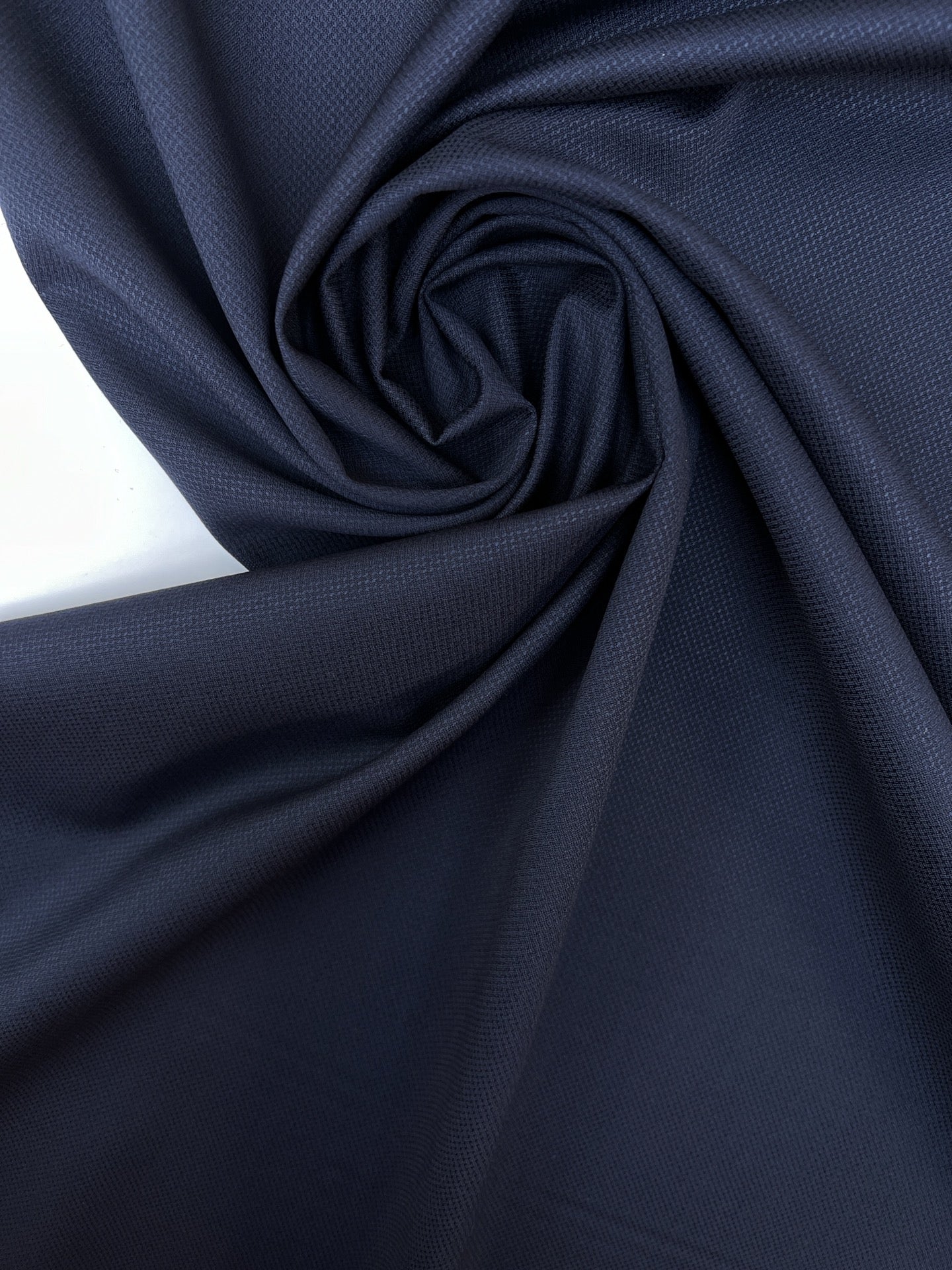 Geometric Purple-Blue Virgin Wool Jacquard